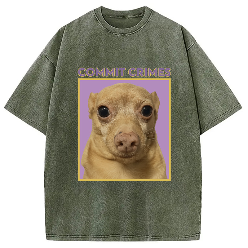Modecanvas Crime Mouse Washed T-Shirt