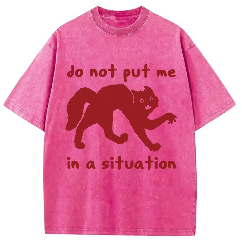 Modecanvas Do Not Put Me In A Situation DTG Printing Washed T-Shirt