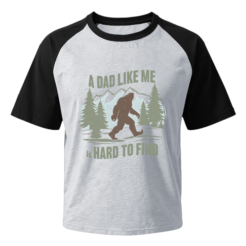 Modecanvas Bigfoot Funny Camping Dad Raglan T-Shirt