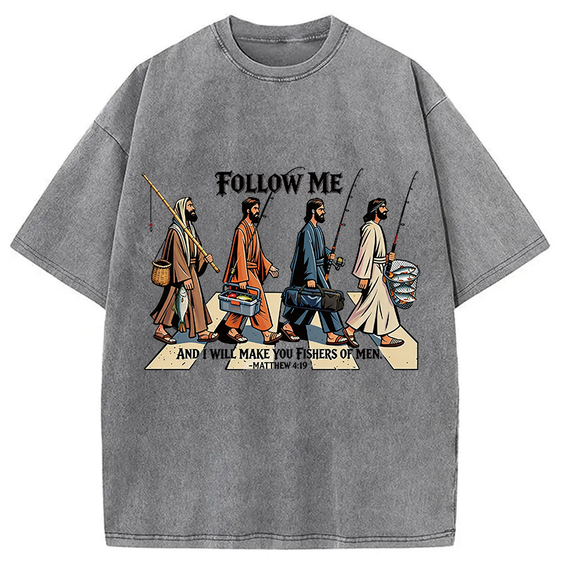 Modecanvas Fishers Of Men DTG Printing Washed T-Shirt