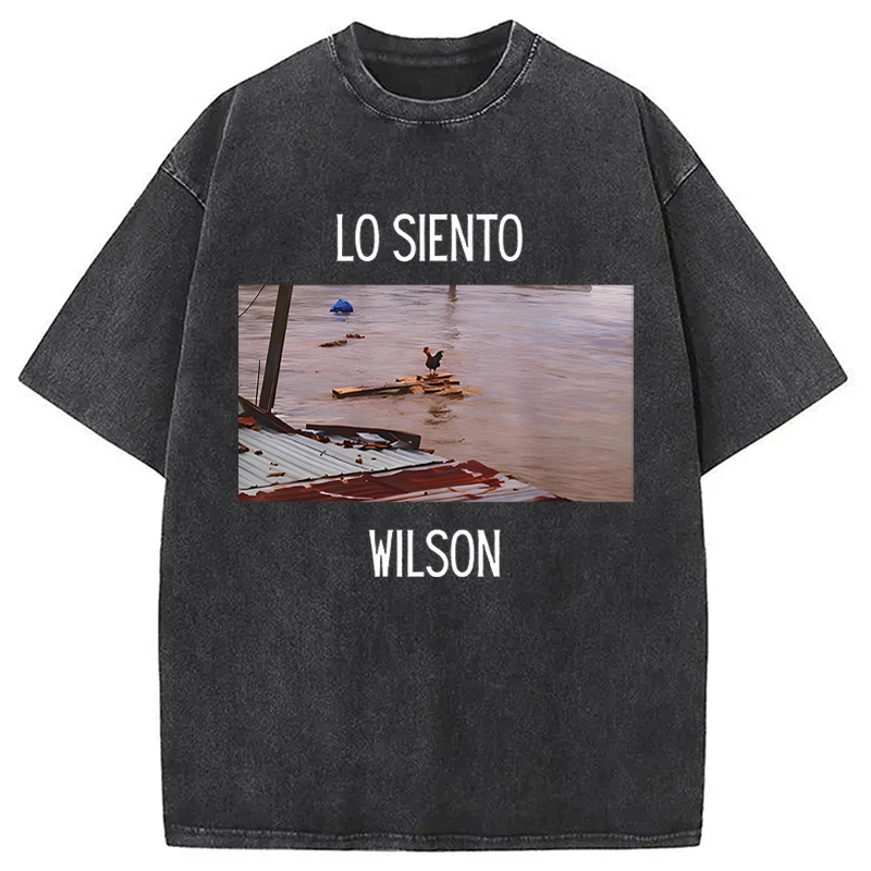 Modecanvas Wilson Chicken Meme DTG Printing Washed T-Shirt