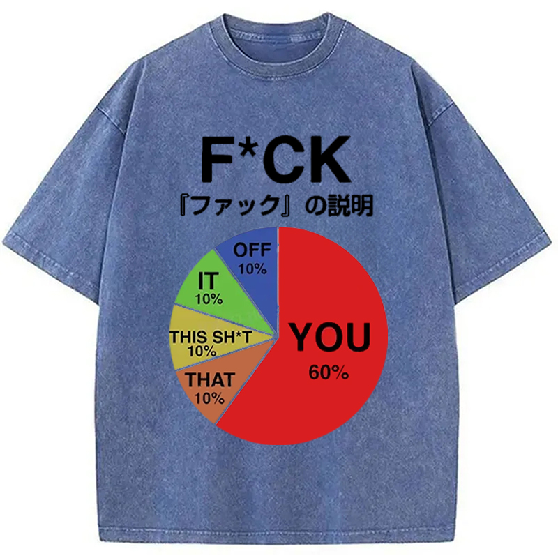 Modecanvas Proportion Of Main Word Combination Washed T-Shirt