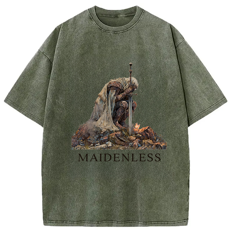 Modecanvas Maidenless Vintage Washed T-Shirt-modecanvas