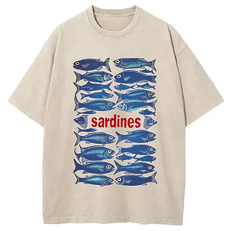 Modecanvas Japan Sardines Washed T-Shirt