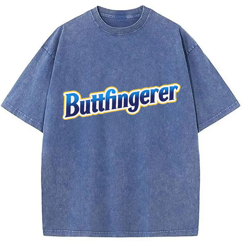 Modecanvas Buttfingerer Meme Funny Washed T-Shirt