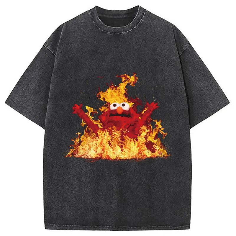 Modecanvas Hellmo Rise Meme DTG Printing Washed T-Shirt