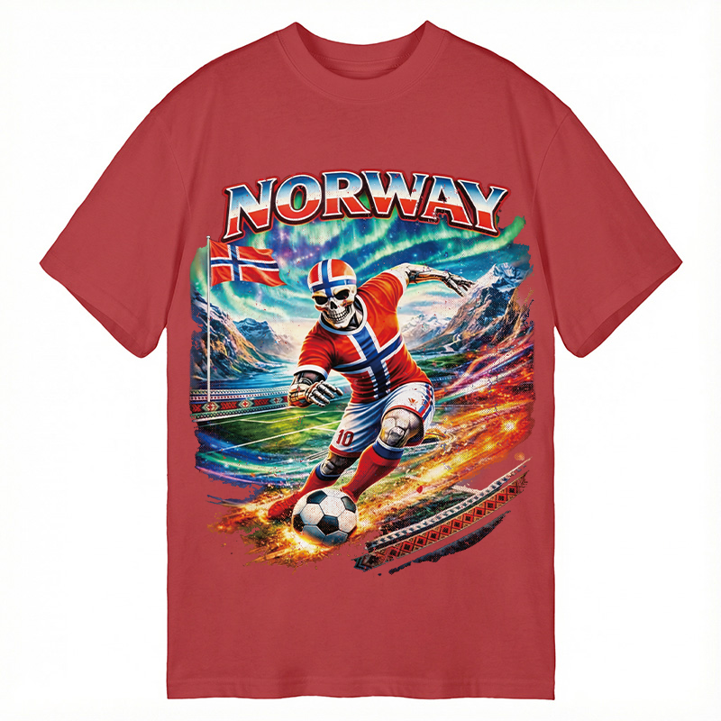 Modecanvas Northern Lights Football DTG Printing Classic T-Shirt-modecanvas