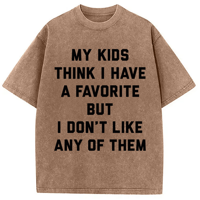 Modecanvas I Dont Like Any of them DTG Printing Washed T-Shirt