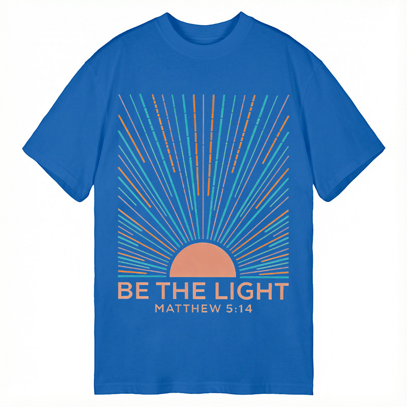 Modecanvas Be The Light DTG Printing Classic T-Shirt-modecanvas
