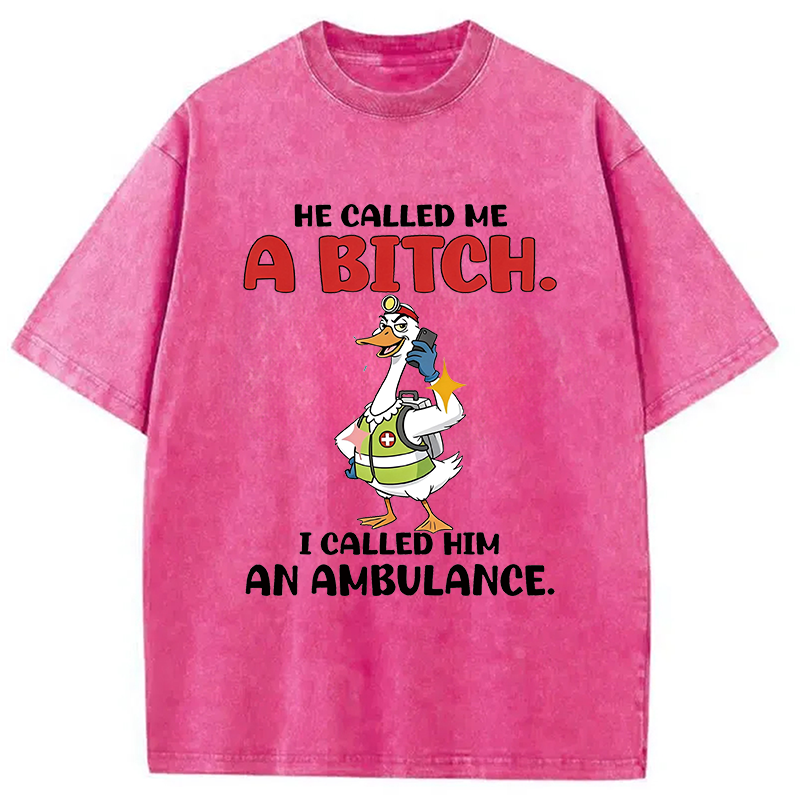 Modecanvas Duck Cancer DTG Printing Washed T-Shirt