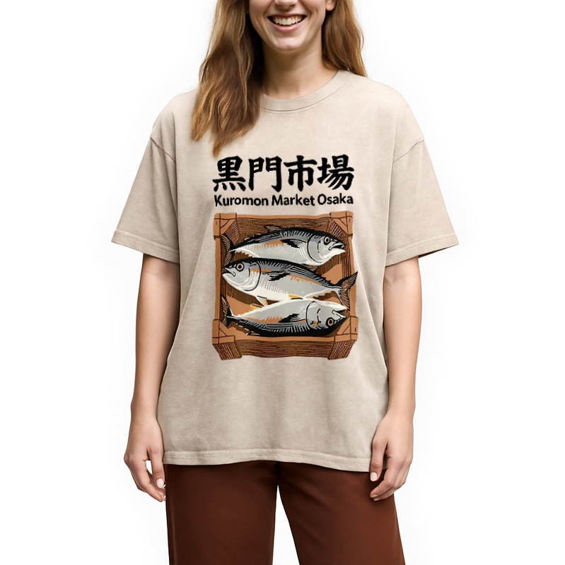 Modecanvas Kuromon Market Washed T-Shirt