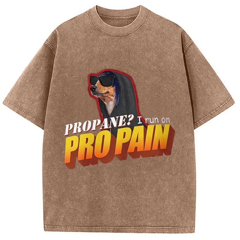 Modecanvas Propane? I Run On Pro Pain Meme DTG Printing Washed T-Shirt