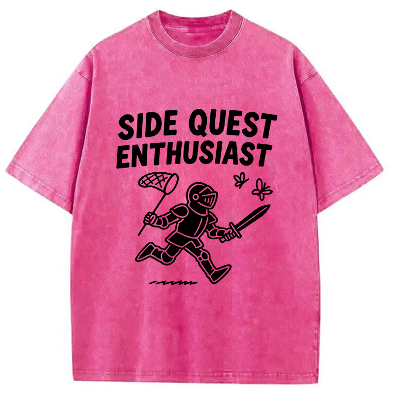 Modecanvas Side Quest DTG Printing Washed T-Shirt