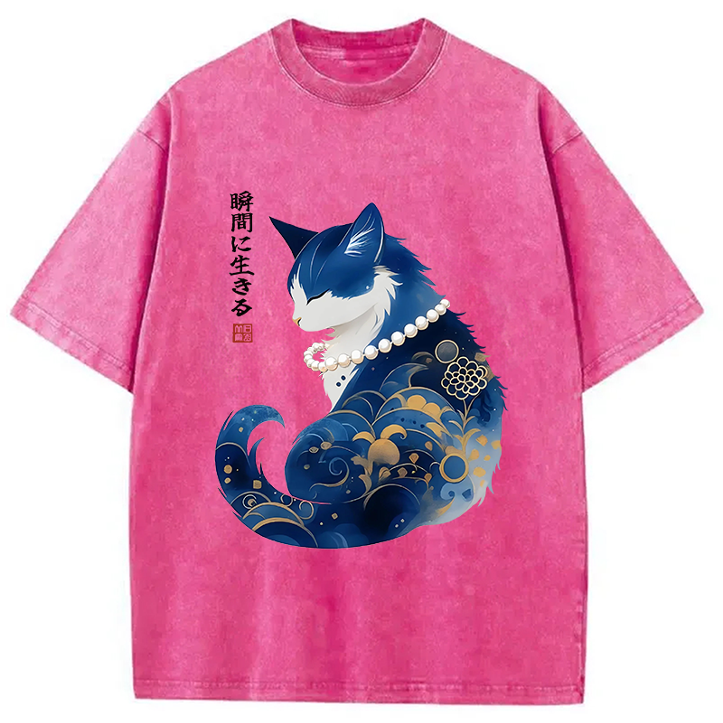 Modecanvas Living the Present Washed T-Shirt