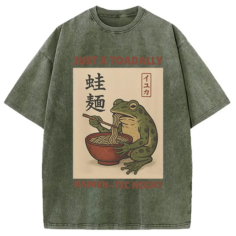 Modecanvas Toadally Fun Ramen Washed T-Shirt