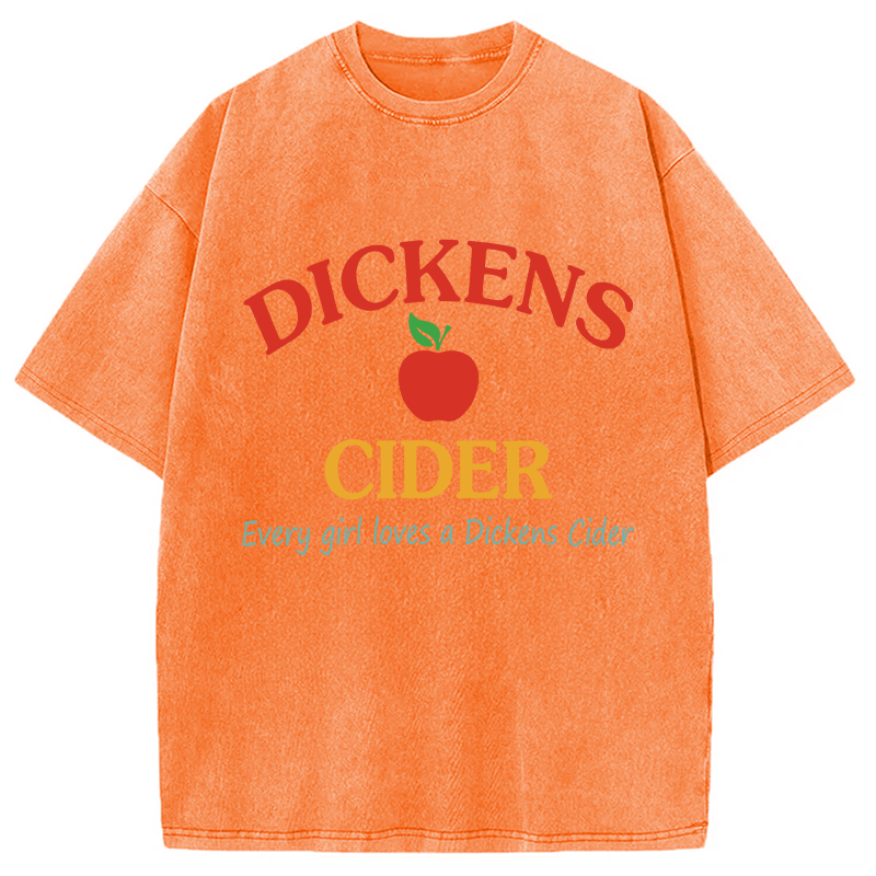 Modecanvas Dickens Cider DTG Printing Washed T-Shirt