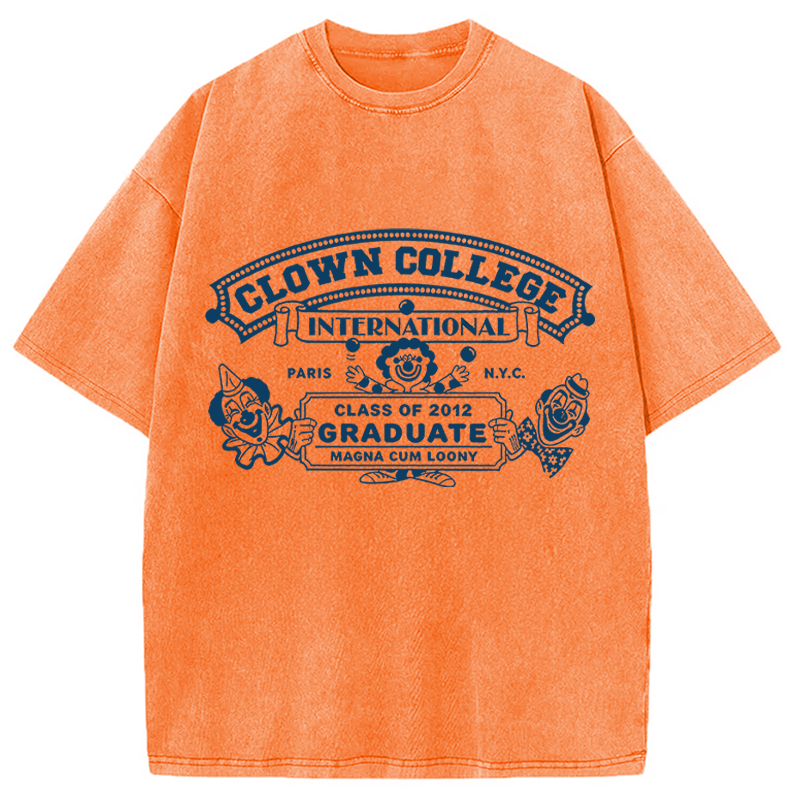 Modecanvas Clown College DTG Printing Washed T-Shirt