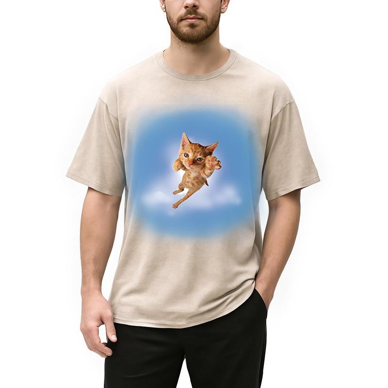 Modecanvas Pounce? More Like flounce DTG Printing Washed T-Shirt