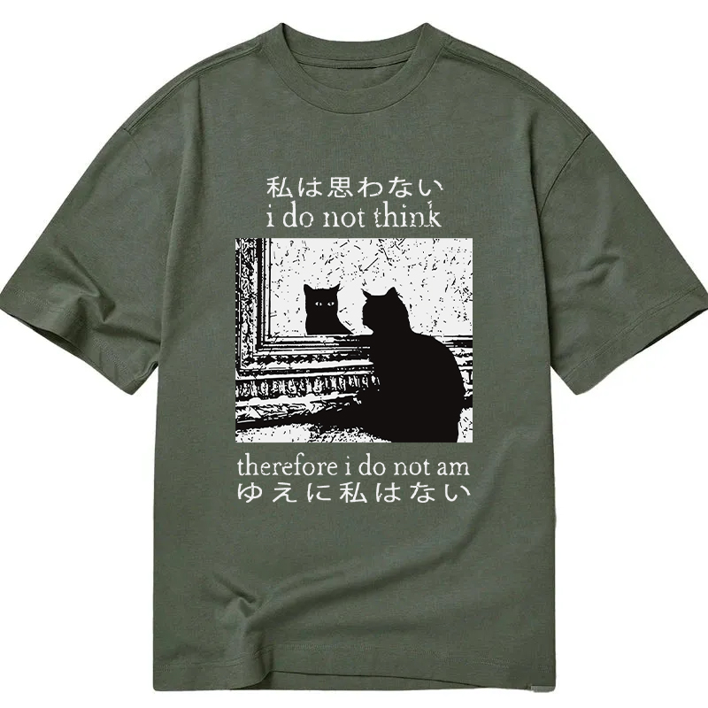 Modecanvas Thinking Cat DTG Printing Classic T-Shirt-modecanvas