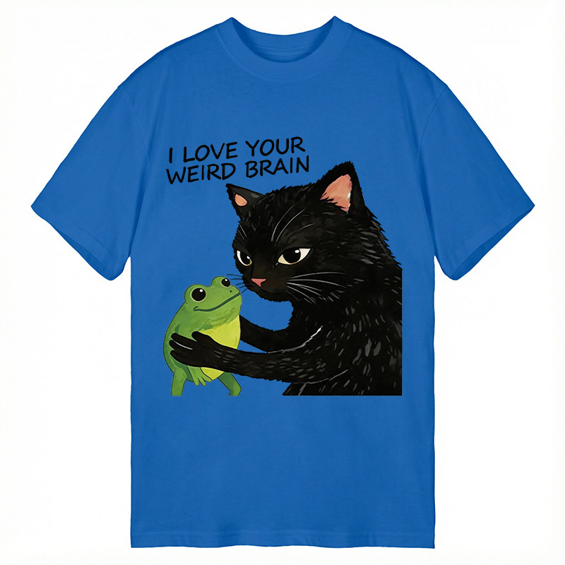 Modecanvas Cat Eats Frog DTG Printing Classic T-Shirt-modecanvas