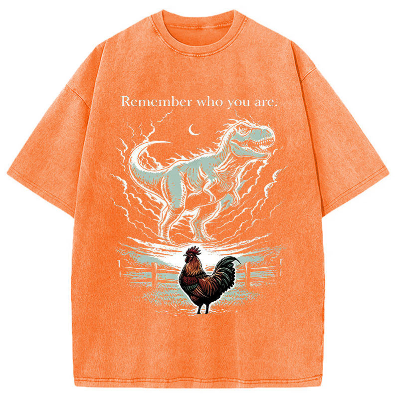 Modecanvas Remember Who You Are DTG Printing Washed T-Shirt