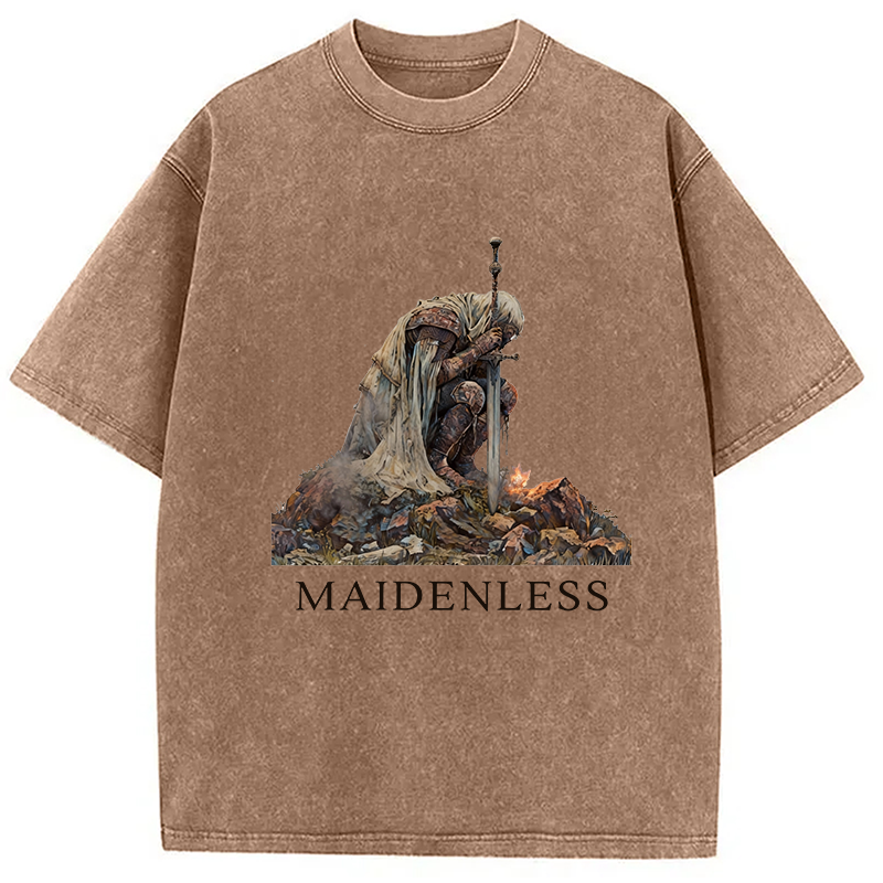 Modecanvas Maidenless Vintage Washed T-Shirt-modecanvas