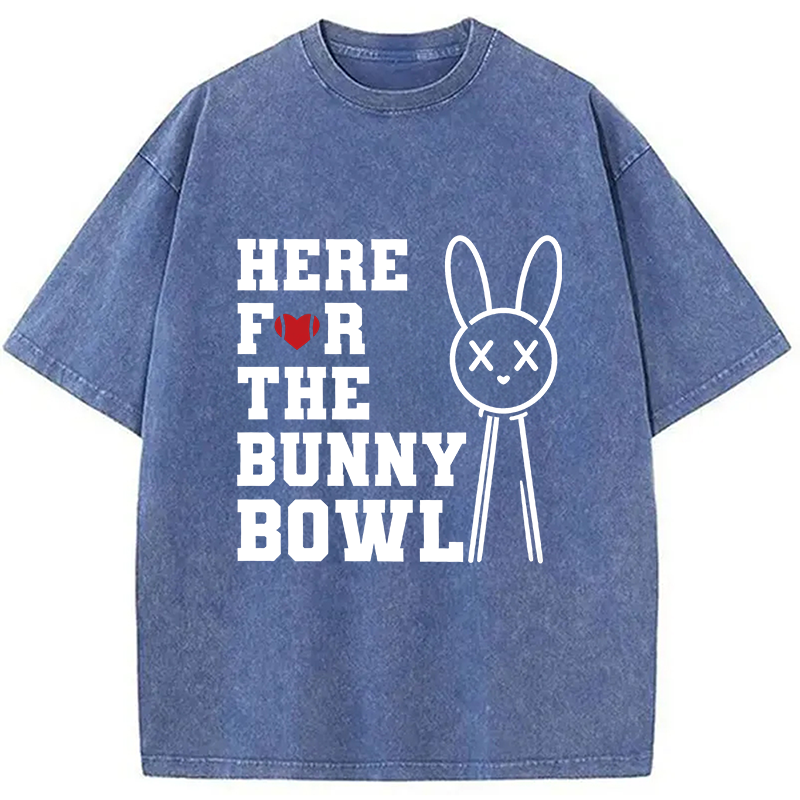 Modecanvas Here For The Bunny Bowl DTG Printing Washed T-Shirt