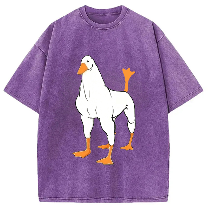 Modecanvas Muscle Duck Goose Washed T-Shirt