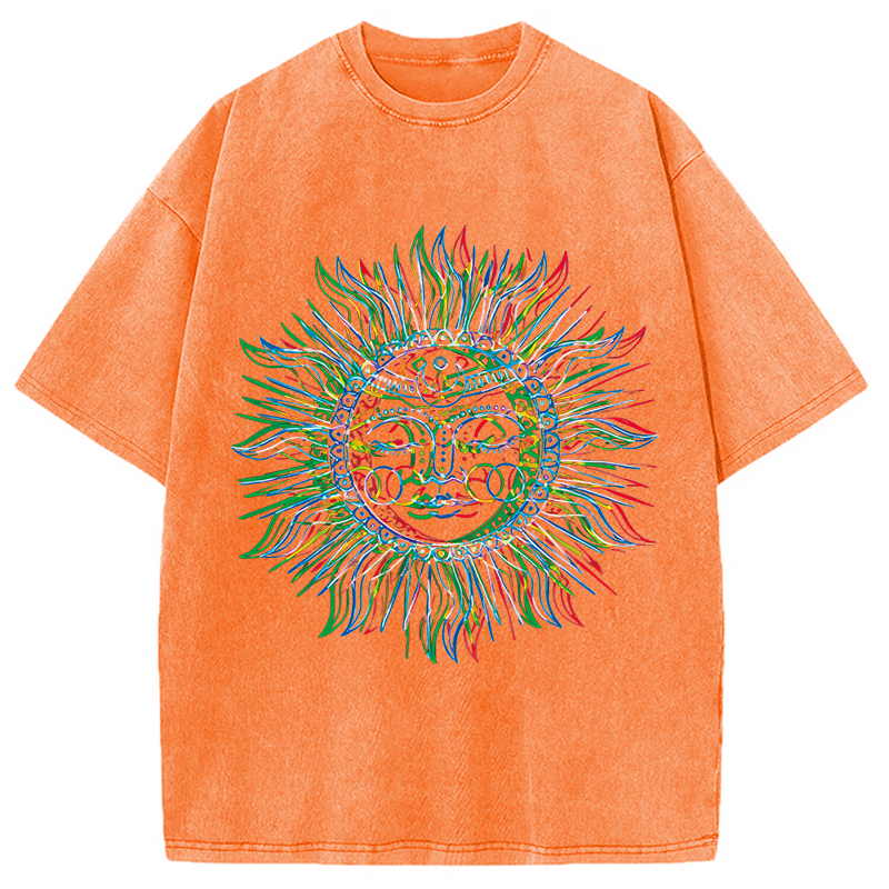 Modecanvas Line Of Sun Washed T-Shirt