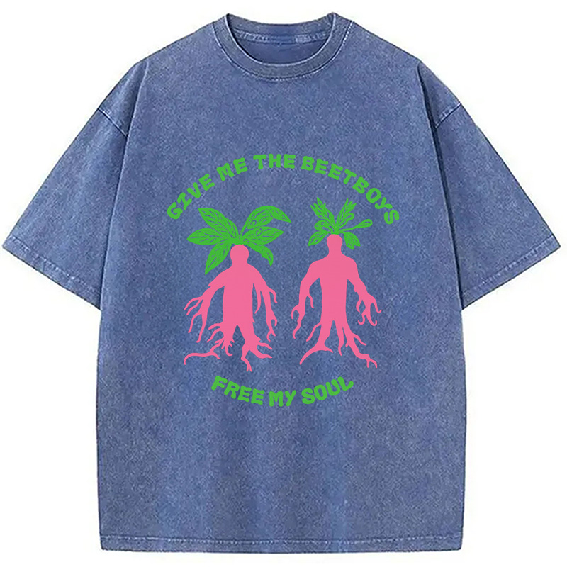 Modecanvas Give Me The Beetboys Washed T-Shirt
