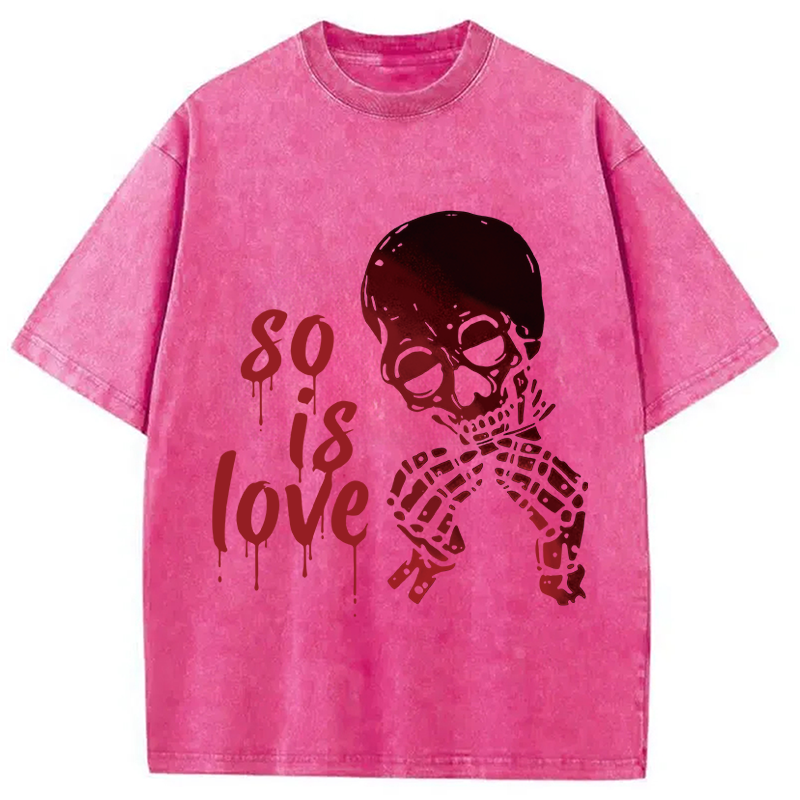 Modecanvas So Is Love DTG Printing Washed T-Shirt