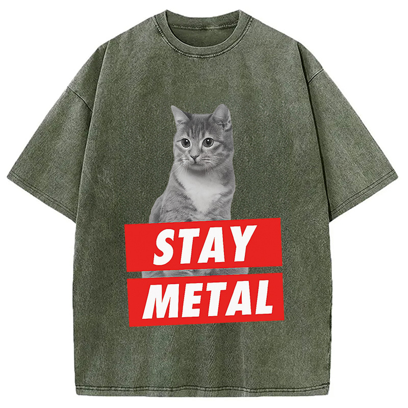 Modecanvas STAY METAL Washed T-Shirt