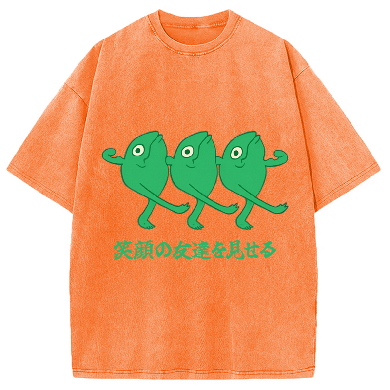 Modecanvas Show Your Smiling Washed T-Shirt