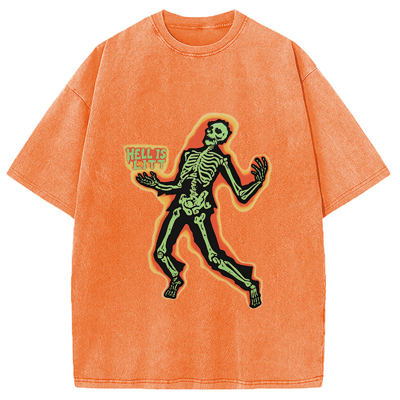 Modecanvas HELL IS LIT Washed T-Shirt