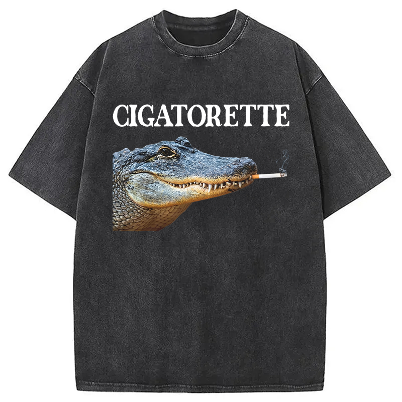 Modecanvas CIGATORETTE DTG Printing Washed T-Shirt