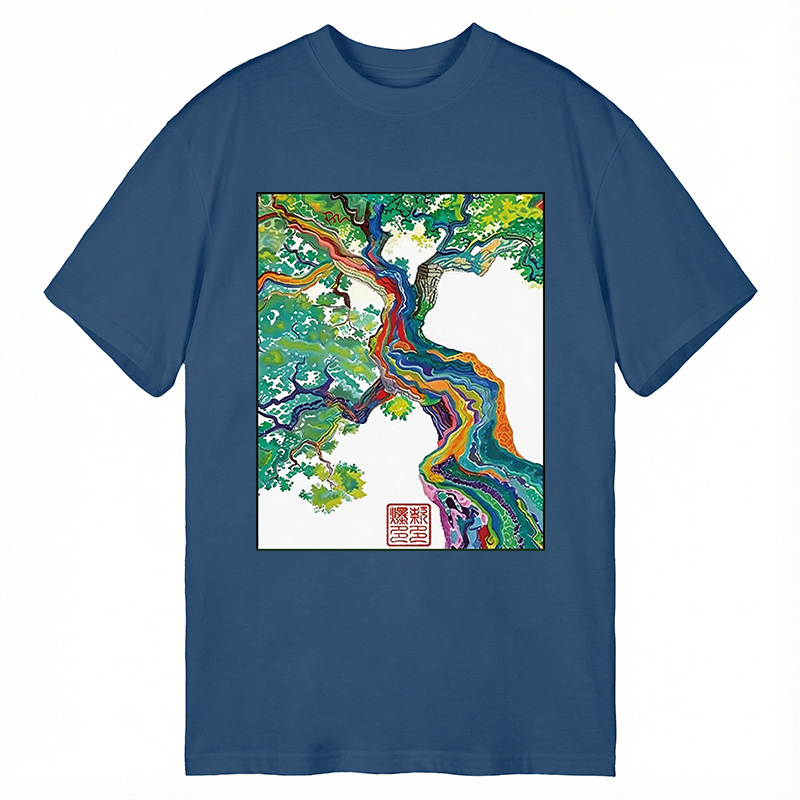 Modecanvas Colorful Magic Tree DTG Printing Classic T-Shirt-modecanvas