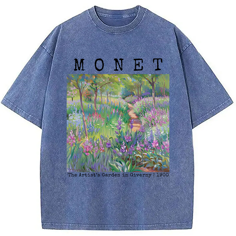 Modecanvas Vintage Floral Landscape Washed T-Shirt