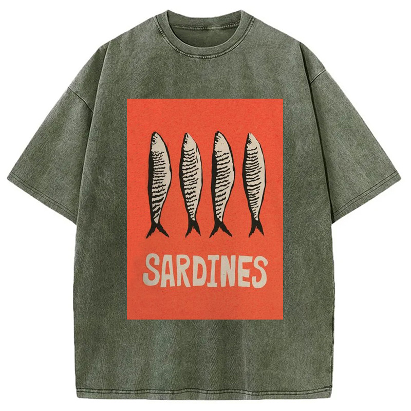 Modecanvas Sardines Japanese Washed T-Shirt