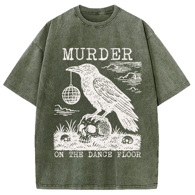 Modecanvas Murder on the Dance Floor DTG Printing Washed T-Shirt
