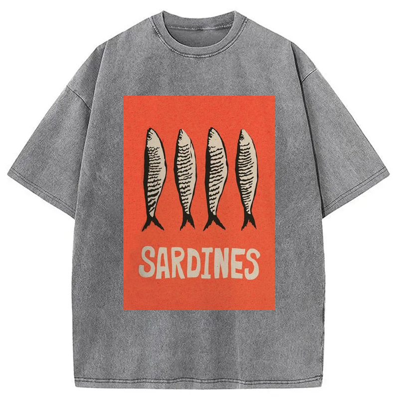 Modecanvas Sardines Japanese Washed T-Shirt