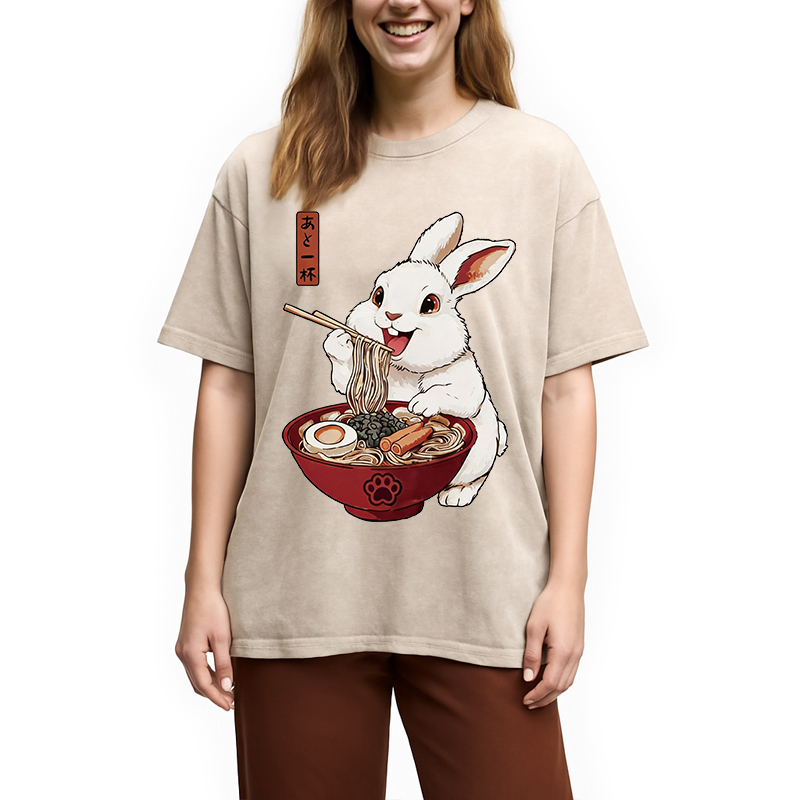 Modecanvas One More Bowl DTG Printing Washed T-Shirt