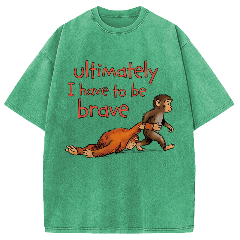 Modecanvas Vintage Monkey Punch DTG Printing Washed T-Shirt