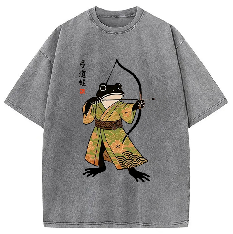 Modecanvas Frog Shooter Washed T-Shirt