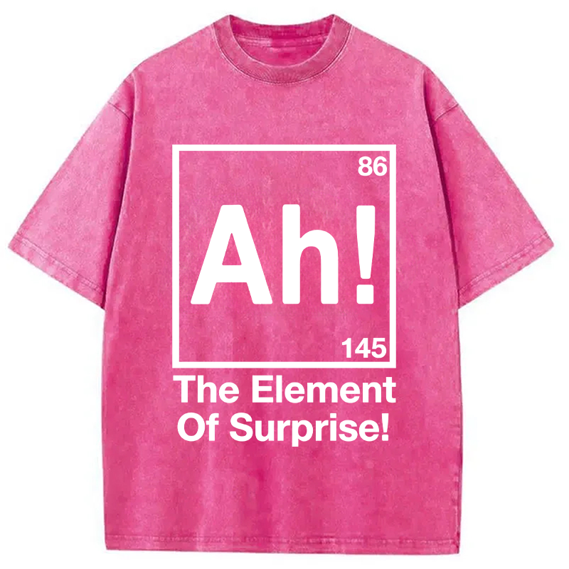 Modecanvas Ah Element Of Surprise DTG Printing Washed T-Shirt