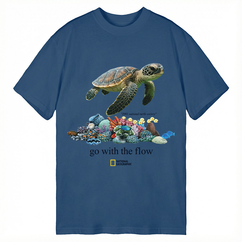 Modecanvas Go With The Flow 2001 DTG Printing Classic T-Shirt-modecanvas