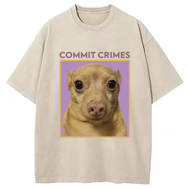 Modecanvas Crime Mouse Washed T-Shirt