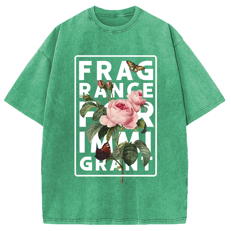 Modecanvas Fragrance For Immigrant DTG Printing Washed T-Shirt