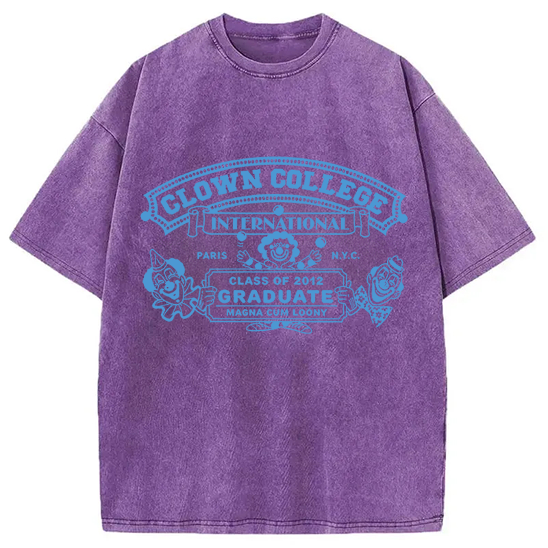 Modecanvas Clown College DTG Printing Washed T-Shirt
