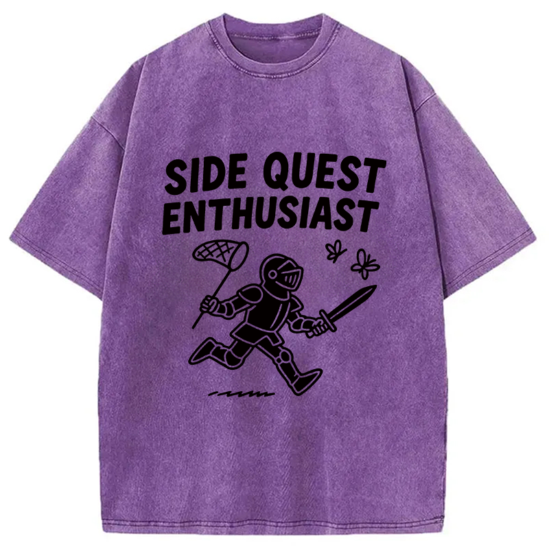 Modecanvas Side Quest DTG Printing Washed T-Shirt