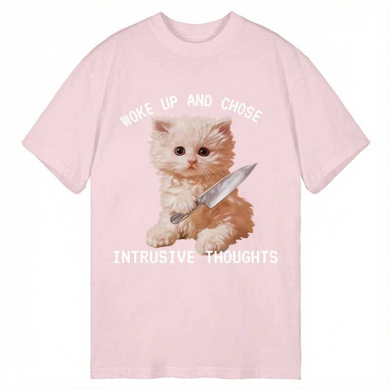 Modecanvas Cat Portrait DTG Printing Classic T-Shirt-modecanvas